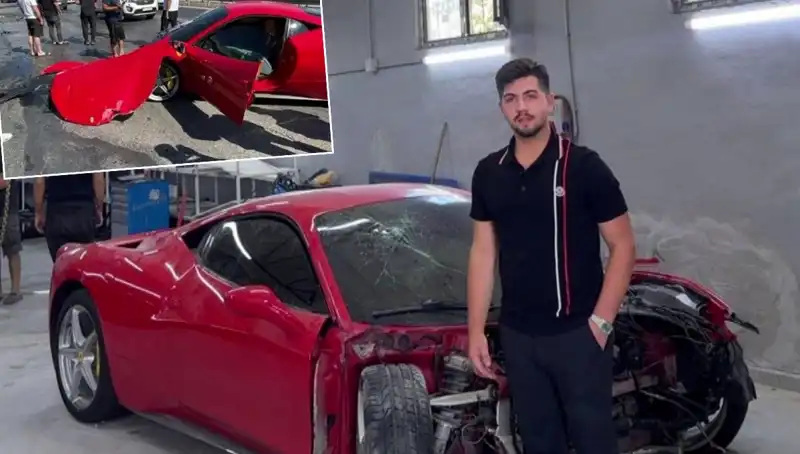 Hurdaya Dönen 15 Milyonluk Ferrari’nin Sahibi Hayal Kırıklığını Anlatıyor