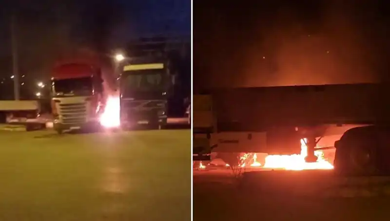 Park Halindeki Tırları Ateşe Vermek: Sıra Dışı Olayın Detayları